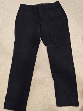 Women's Black Straight-Leg Ankle Pants